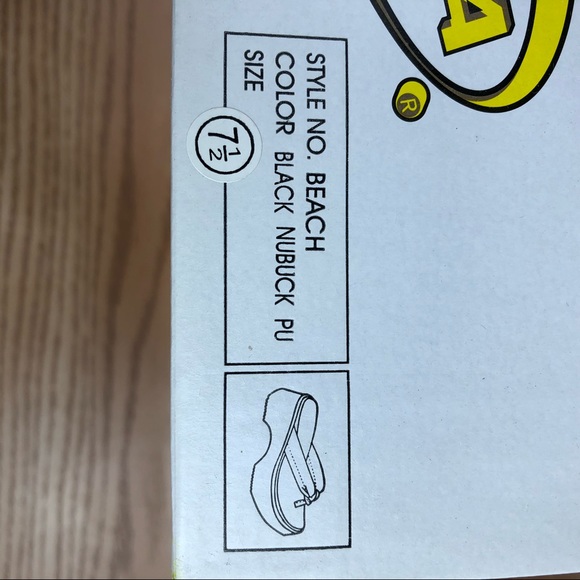 SODA Beach Black Nubuck Platform Sandal Thong - Picture 8 of 9